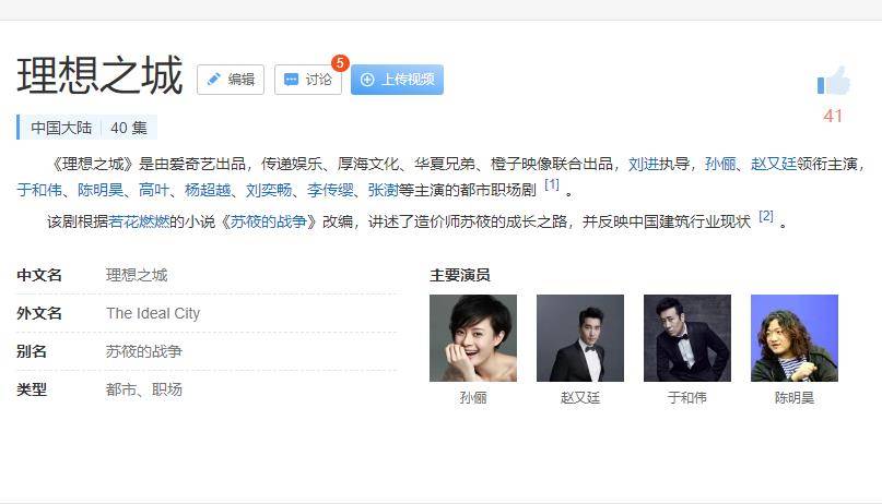 电视剧理想之城演员表图片