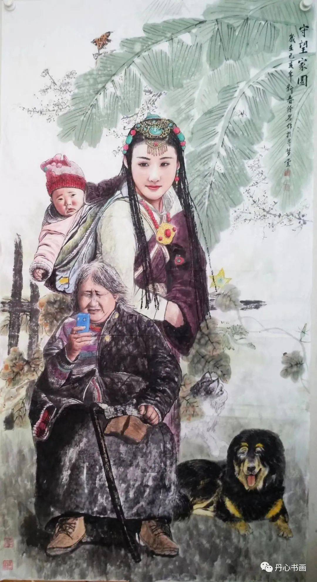 气韵生动自然,形象原始淳朴 | 重彩人物画家徐岩_作品