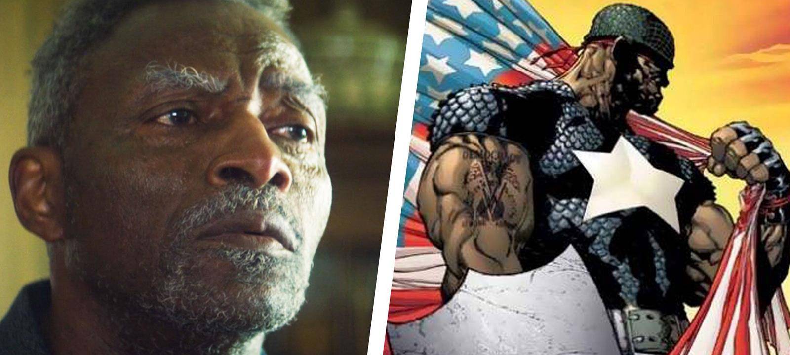 剧集里是冬兵带猎鹰访问的黑人老者,因为政府和军队对他的不公待遇而