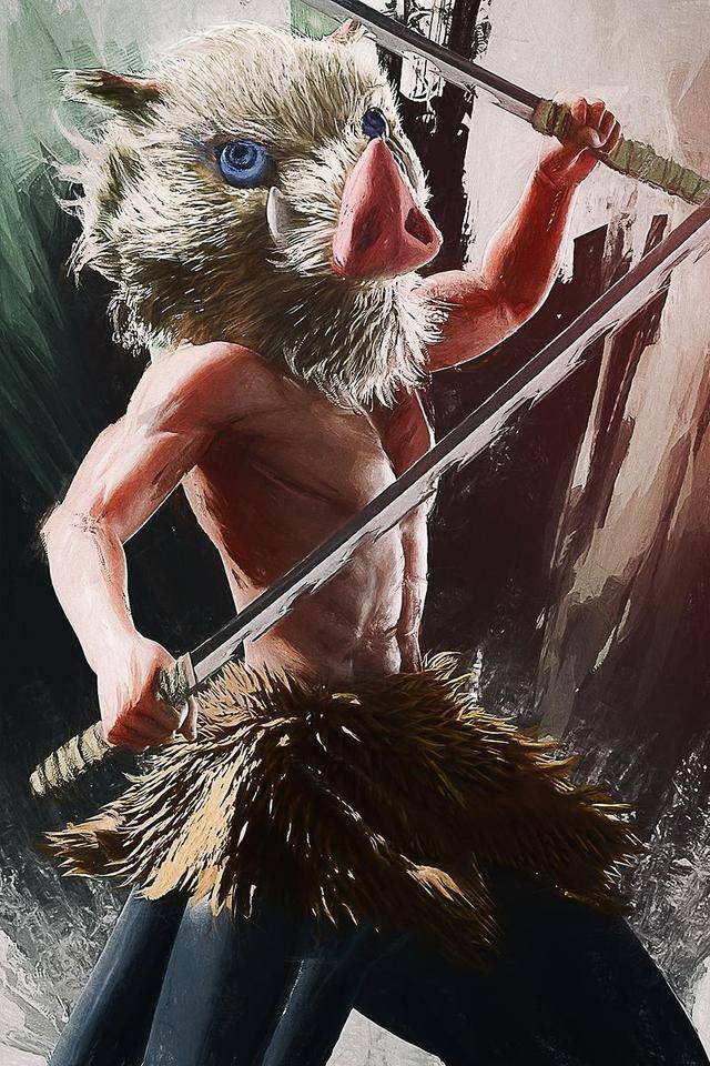 写实版的《鬼灭之刃》角色,祢豆子呆萌可爱,伊之助的腹肌绝了_动画