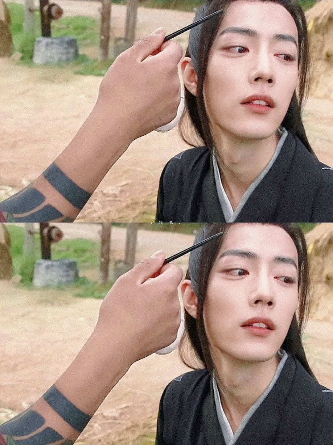 头发上都是满满的发胶,不过,帅气依旧盖不住.