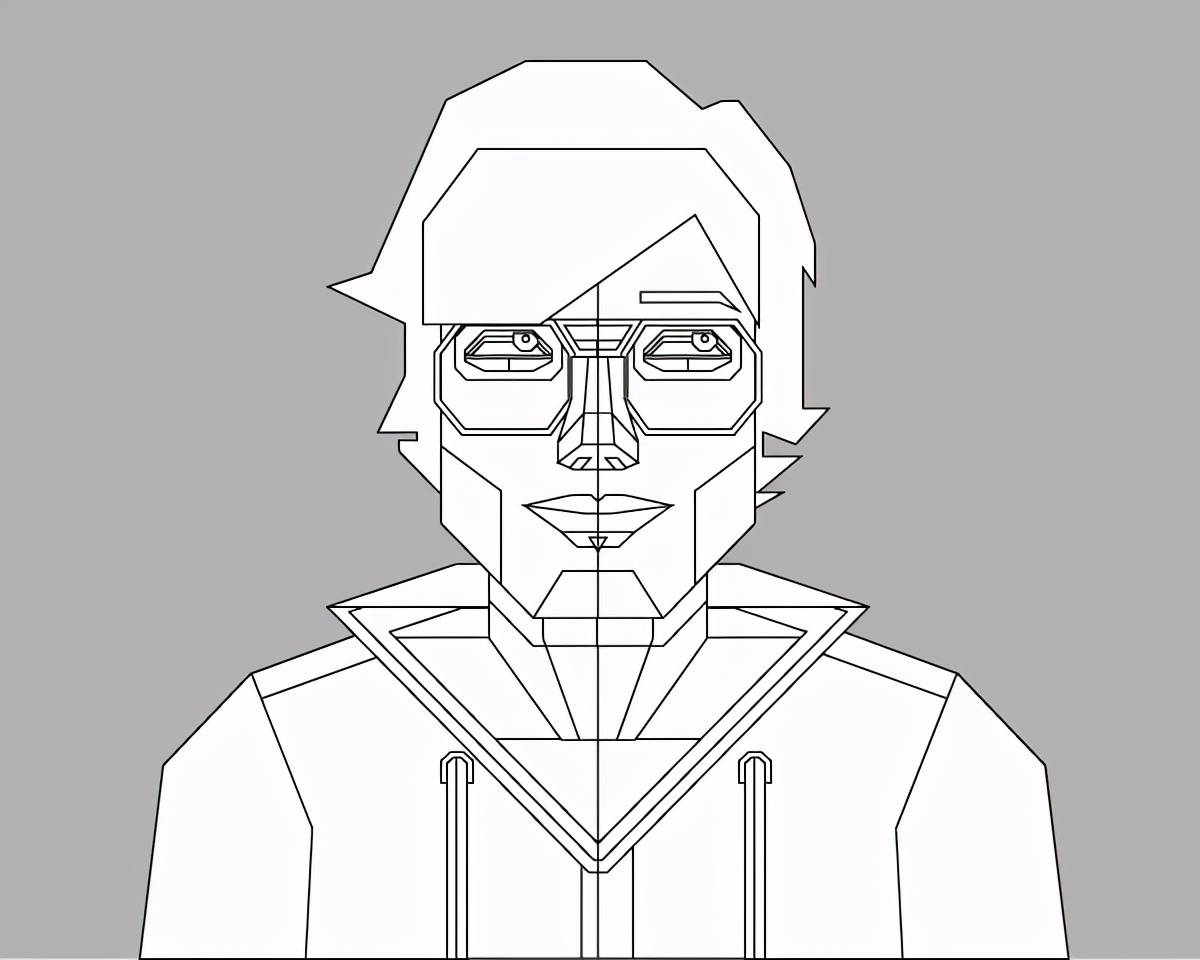 ai软件教程几何风格自画像