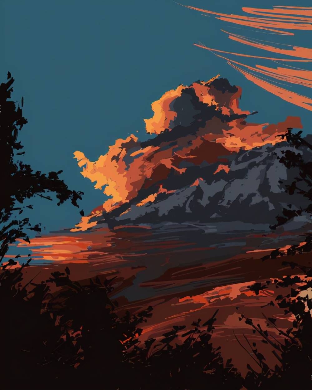 场景教程黄昏中云朵的梦笔刷见解的分享