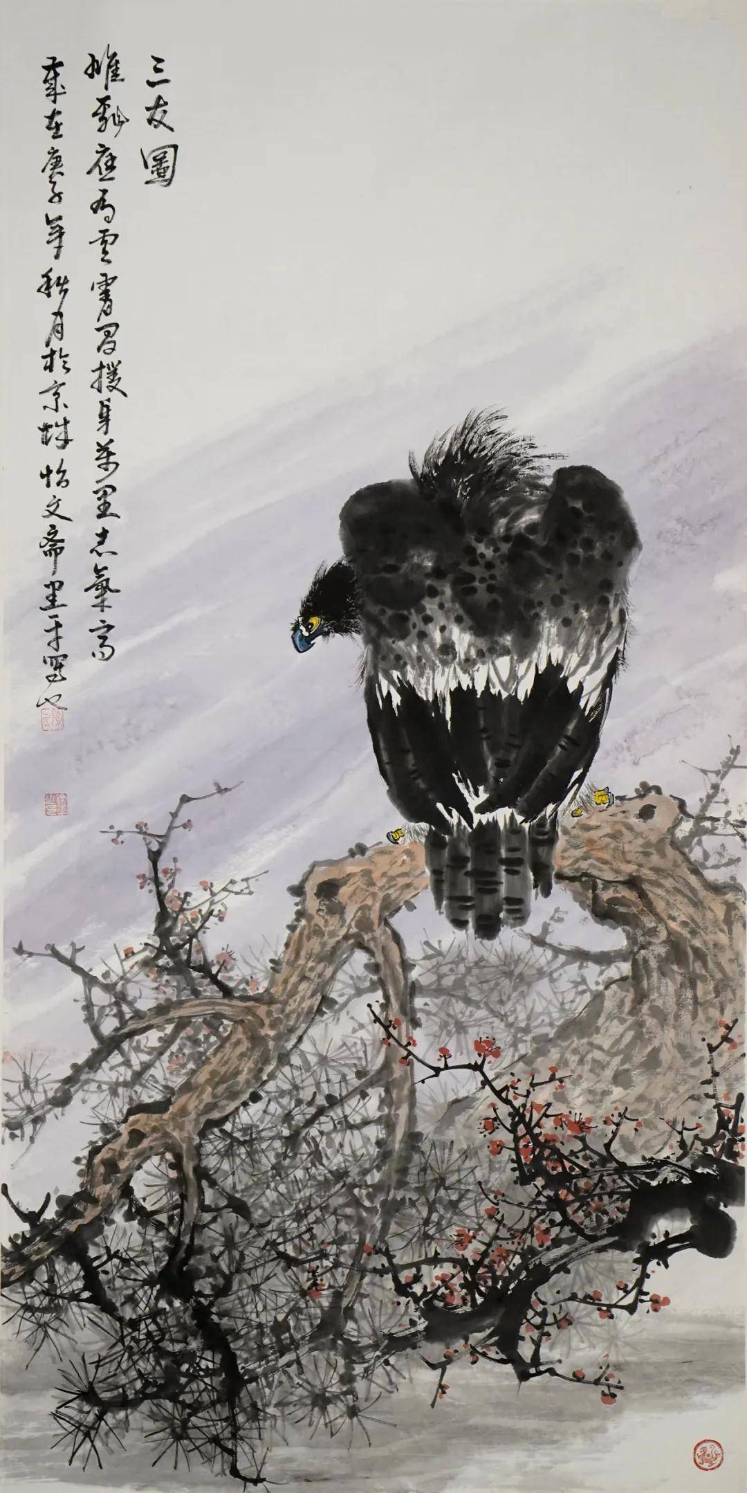 他创作的苍鹰被王天胜高度赞赏称赞其为苍山雄鹰第一人