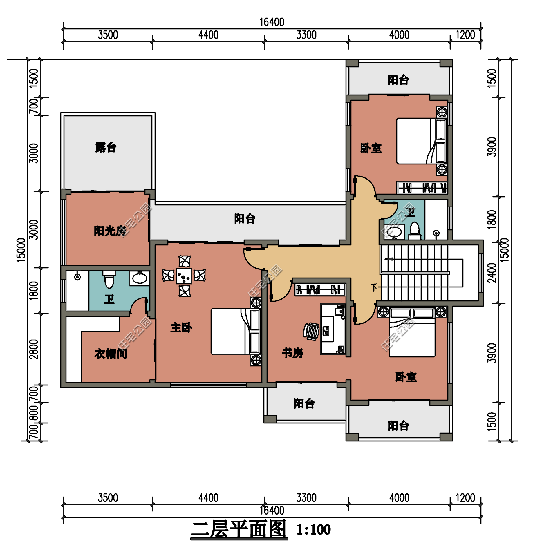 入戶門 挑空客廳 落地窗,16×11米歐式二層美宅,主體預算45萬佔地尺寸