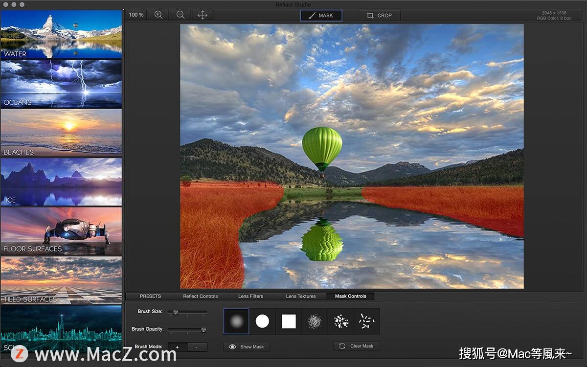 mac图像倒影特效制作工具:reflect studio