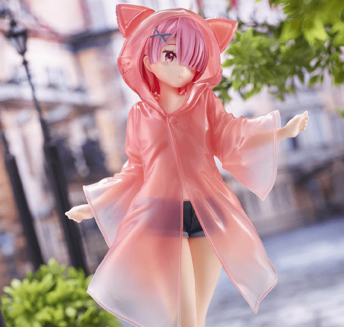 《从零开始》拉姆雨衣手办,猫耳 半透雨衣造型,直接"嗨老婆"