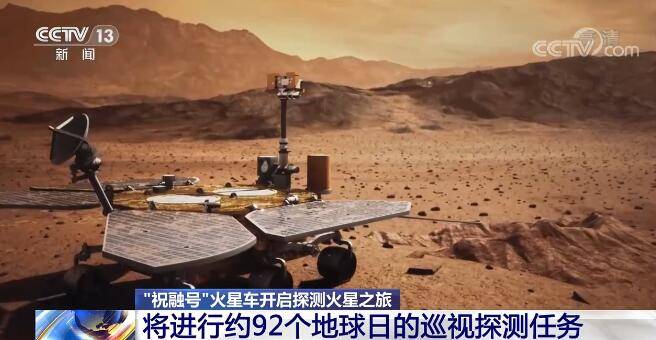 探测|“祝融号”火星车开将进行约92个地球日的巡视探测任务