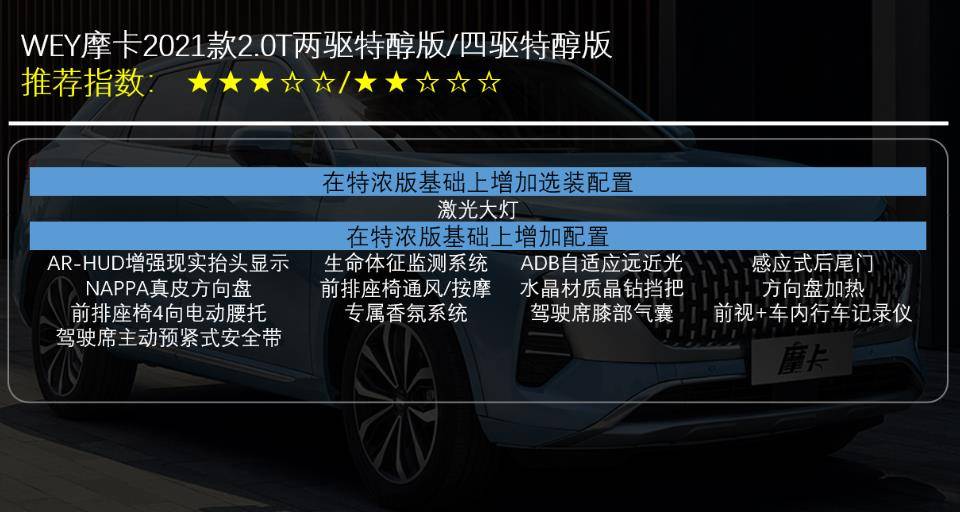 两驱特浓版才是真爱wey摩卡购车手册