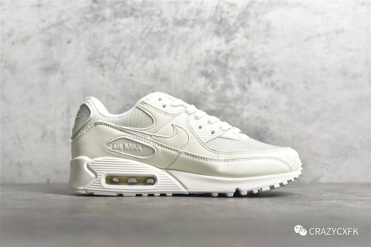耐克 nike air max 90 nrg 纯白色周年限定运动鞋开箱