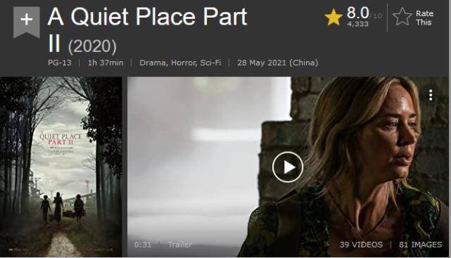 外网评分8 0 新鲜度90 寂静之地2 为何还能这么 霸气 电影