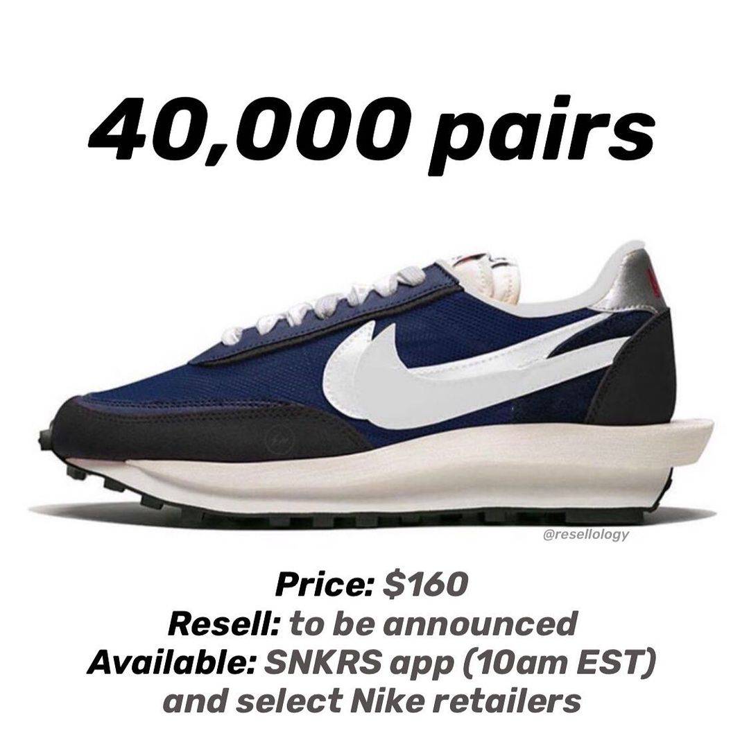 fragment design x sacai x nike ld waffle 据悉将于2021 年夏季时