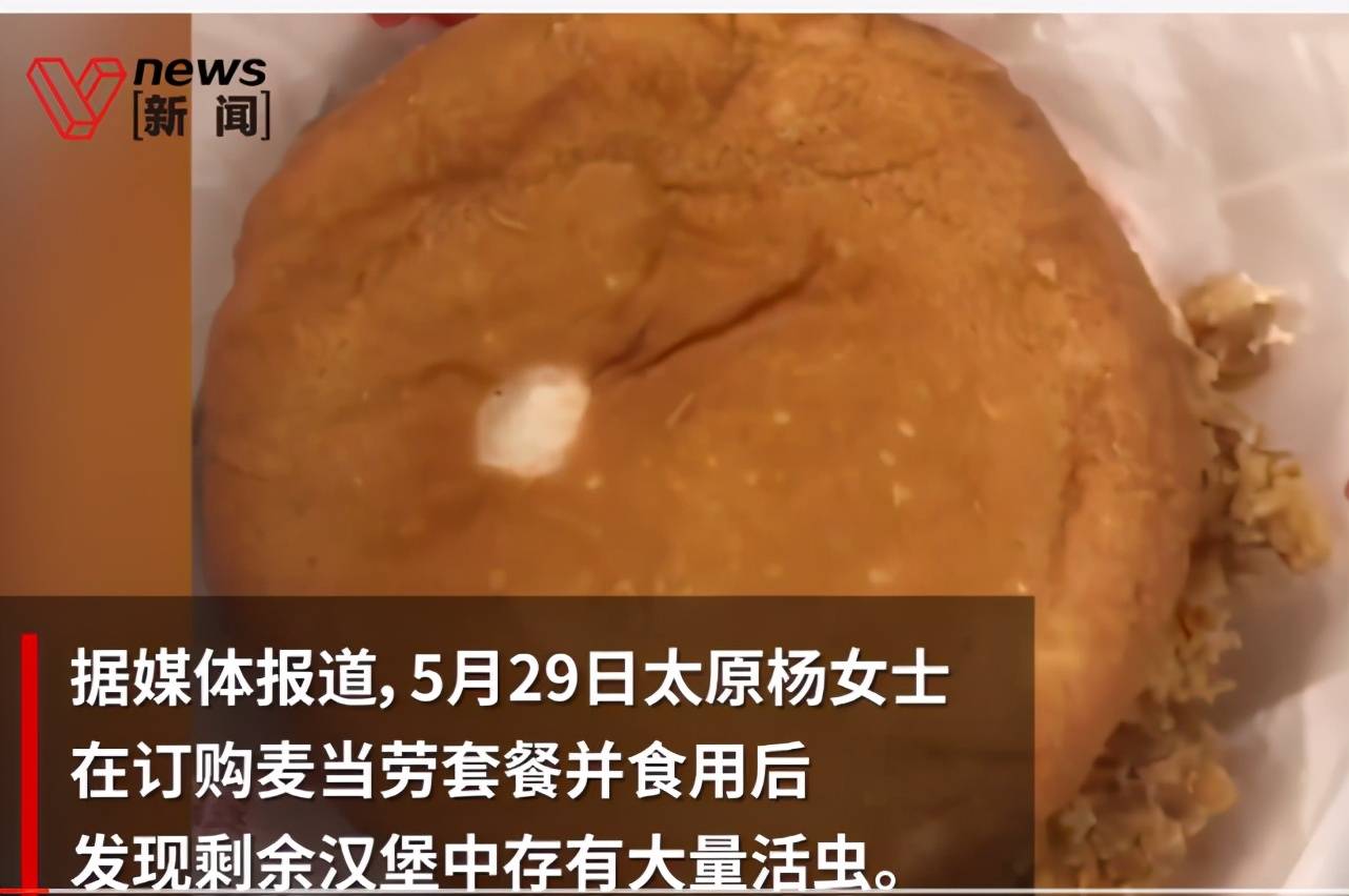 麥當勞漢堡發現大量活蟲不是蛆不是什麼高蛋白可能是麥蛾