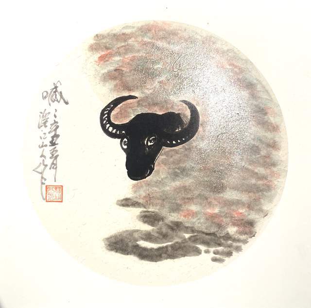 笔笔简而神韵最富有童趣的画牛国画大家朱祖国