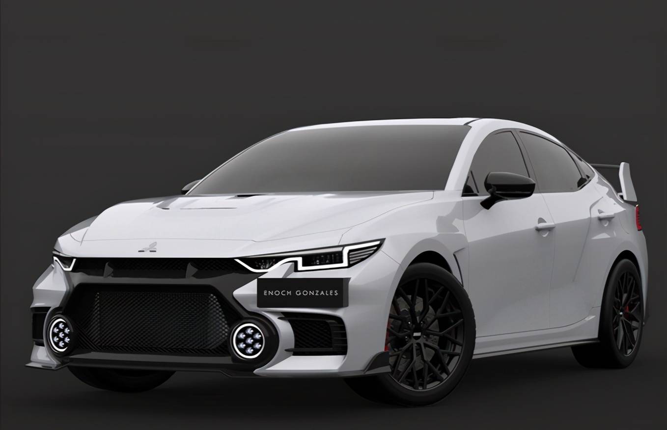 三菱新一代evo曝光20t引擎大尾翼激光大灯加速更凌厉