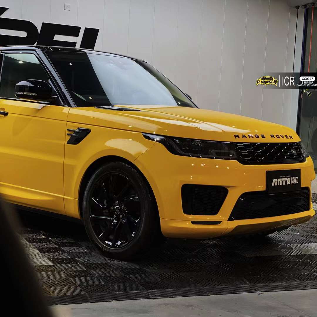 路虎揽胜运动版改色ichabgericr改变者水晶葵花黄