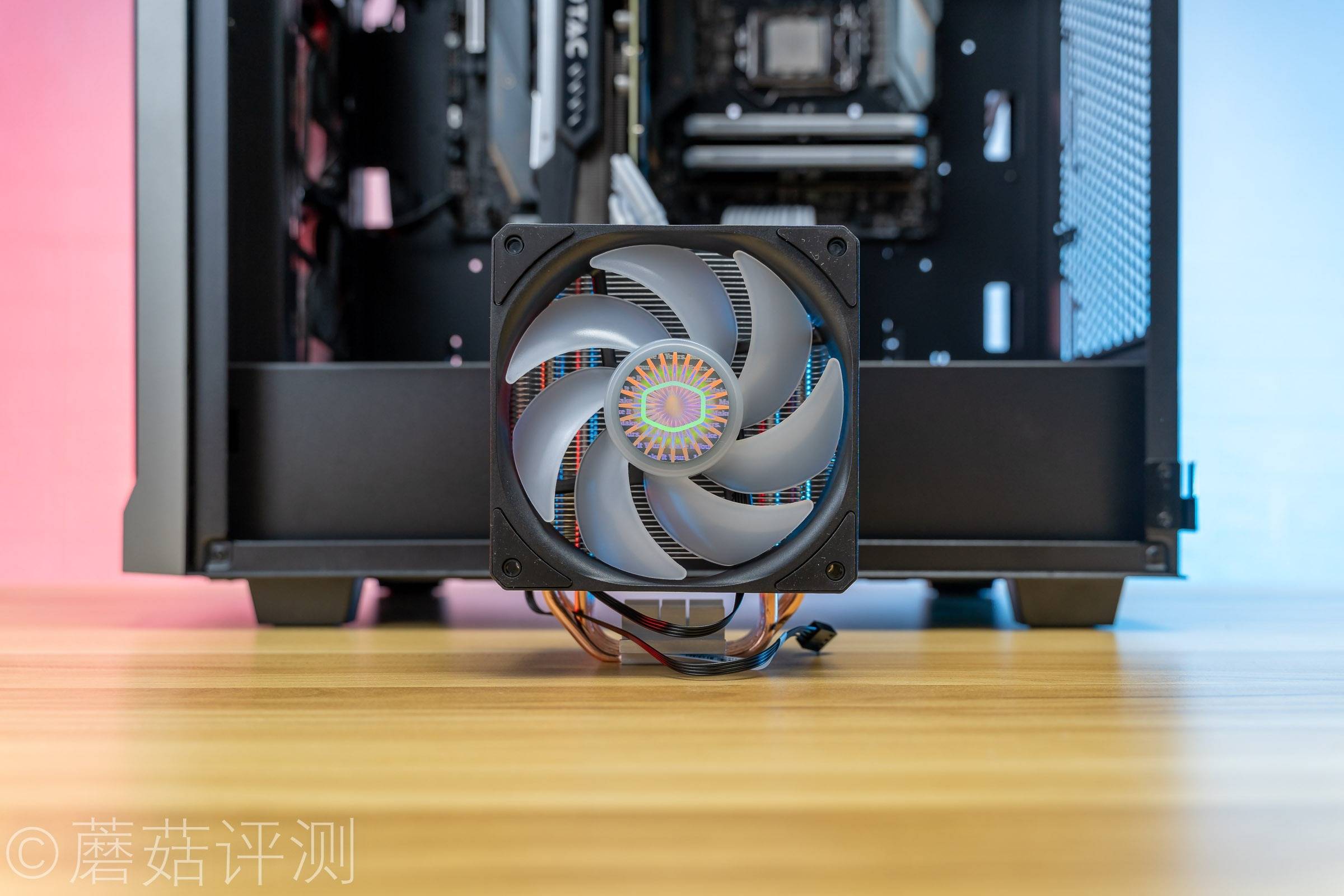 原创外观漂亮设计精致酷冷至尊暴雪t400i酷炫版argb风冷散热器评测