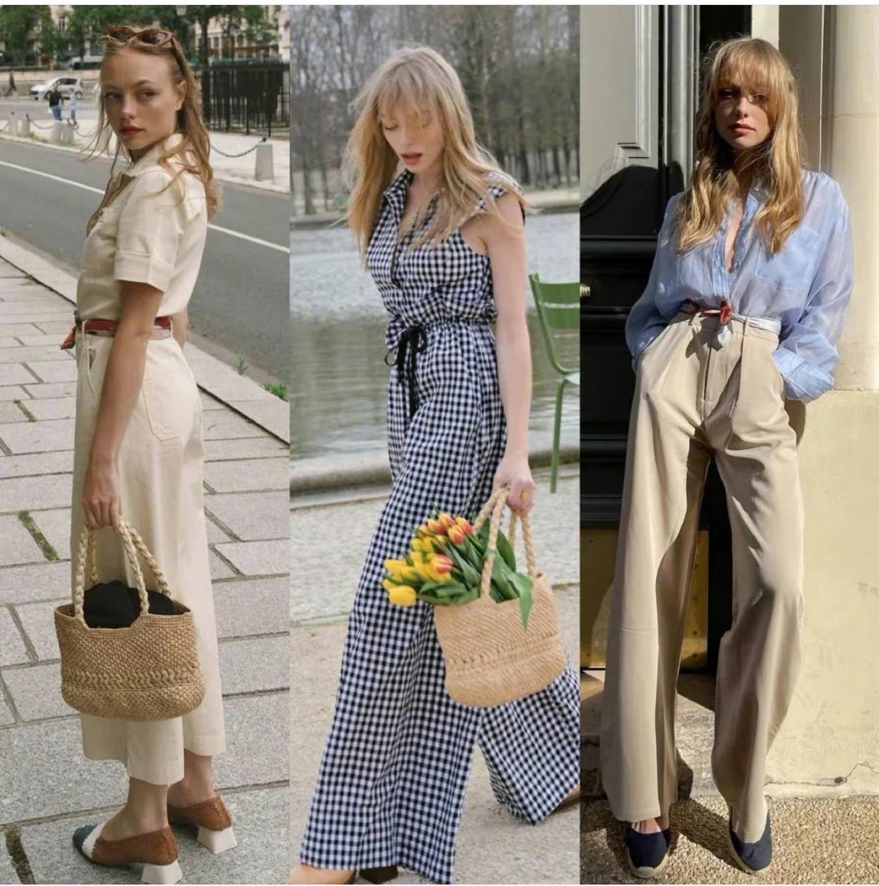 法式穿搭look优雅随性气质百变夏日里做个精致的女人