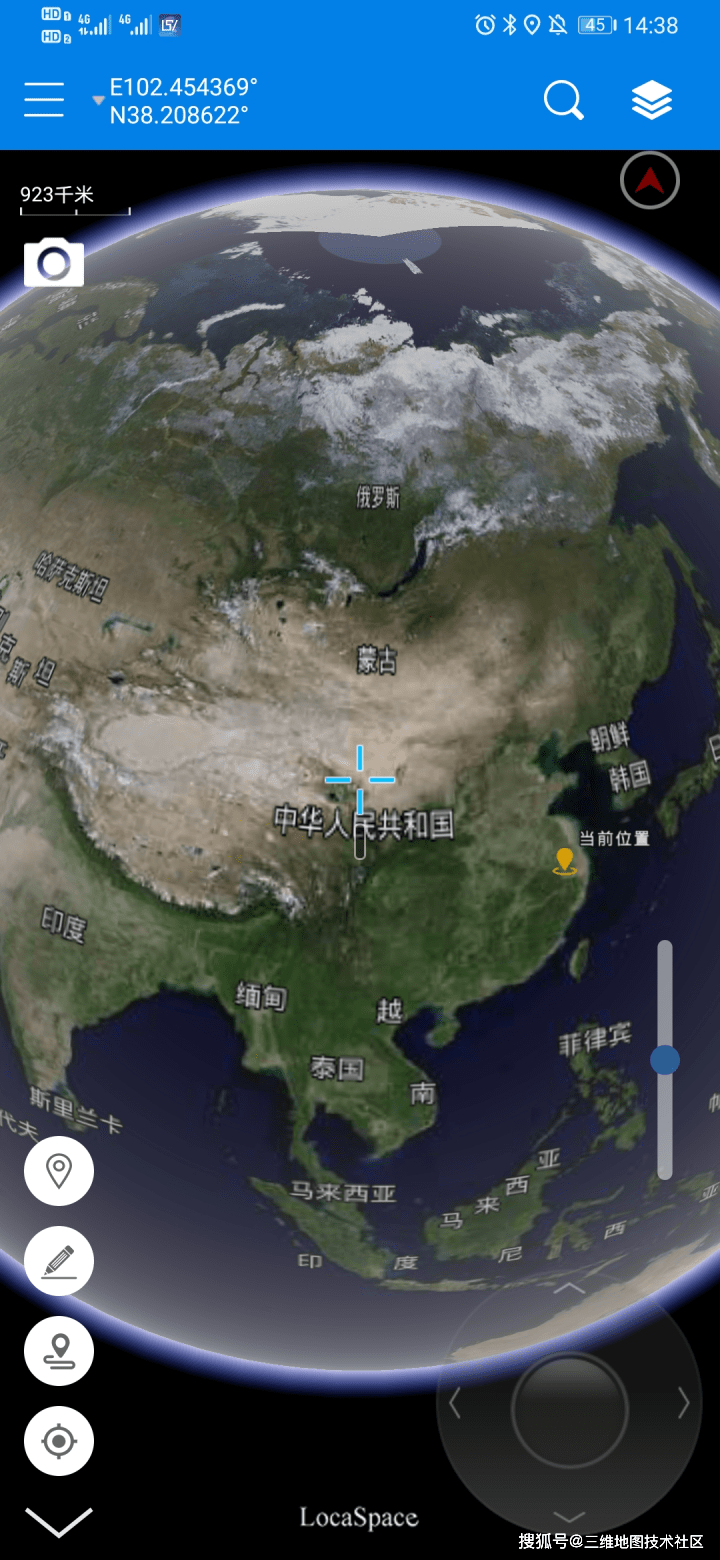 gps 定位的地点为中心放置地图,也就是将自己的位置显示在地图中心