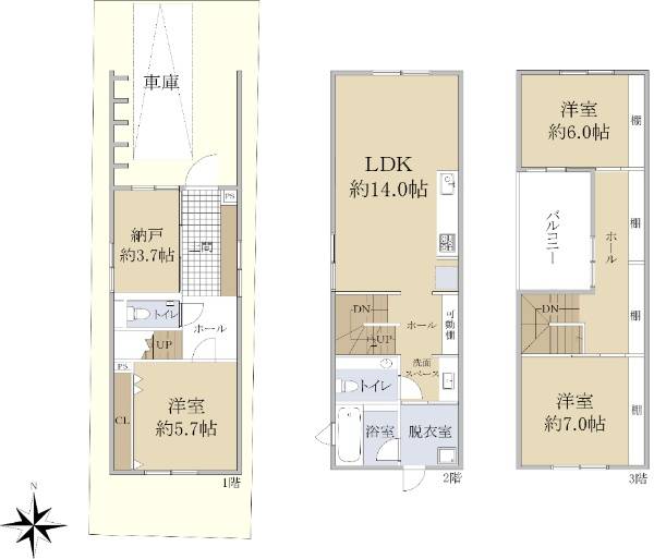 京都二條城新建3層一戶建