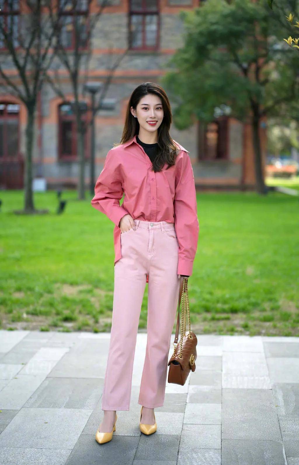 9位素人示范gucci Gg Marmont单肩包穿搭