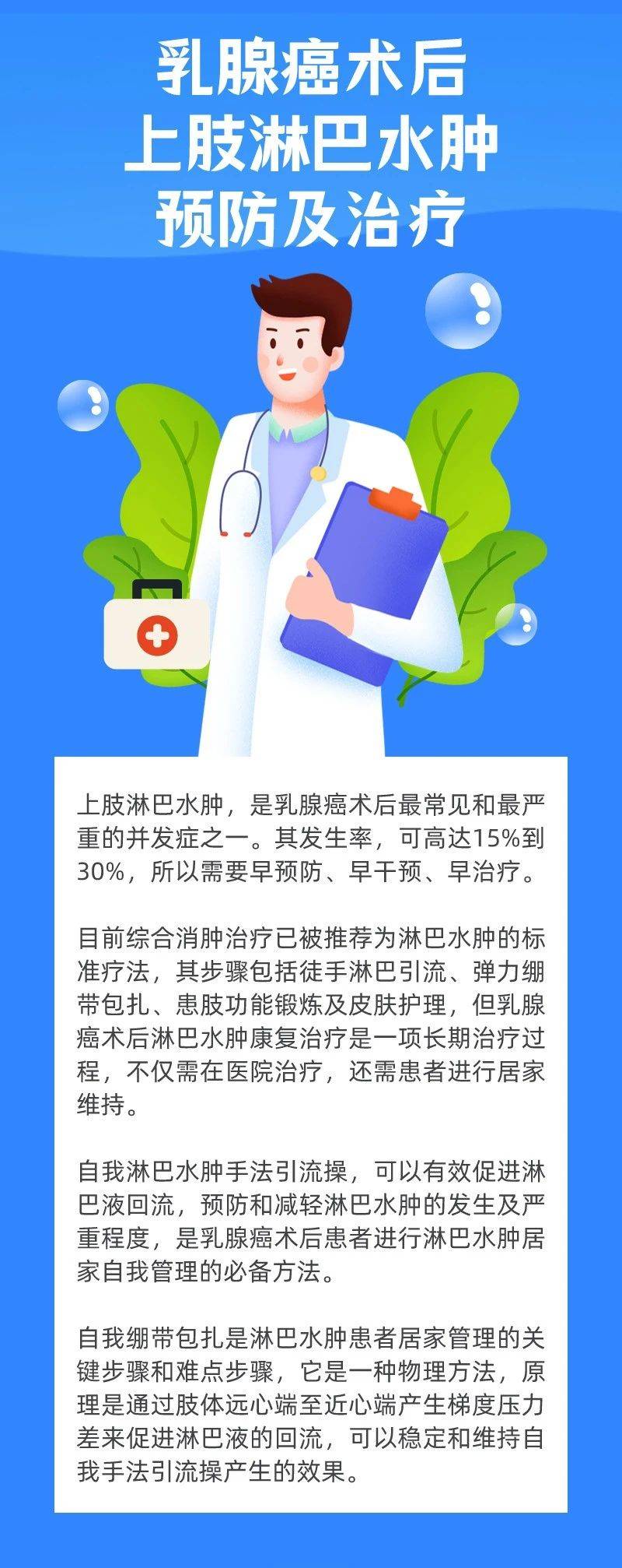 乳腺癌術後上肢淋巴水腫預防及治療