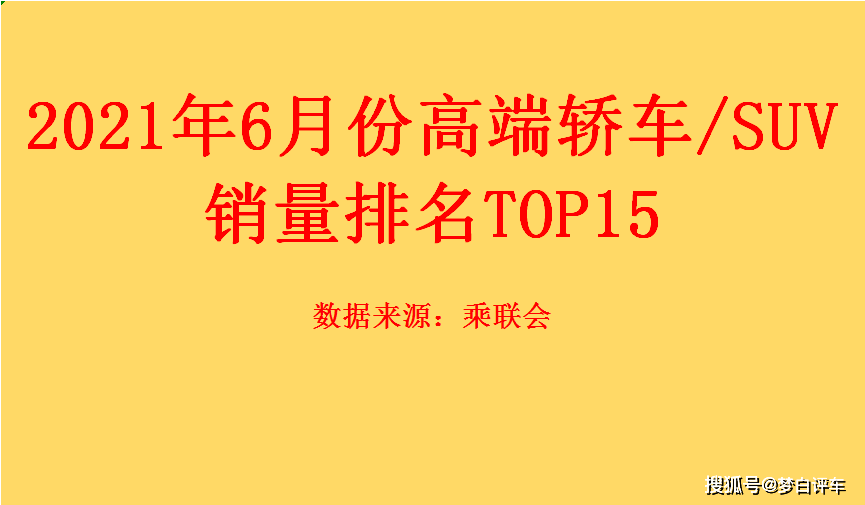 suv性能排行_原创6月车企、SUV、轿车,MPV、新能源销量排行榜前15名盘点