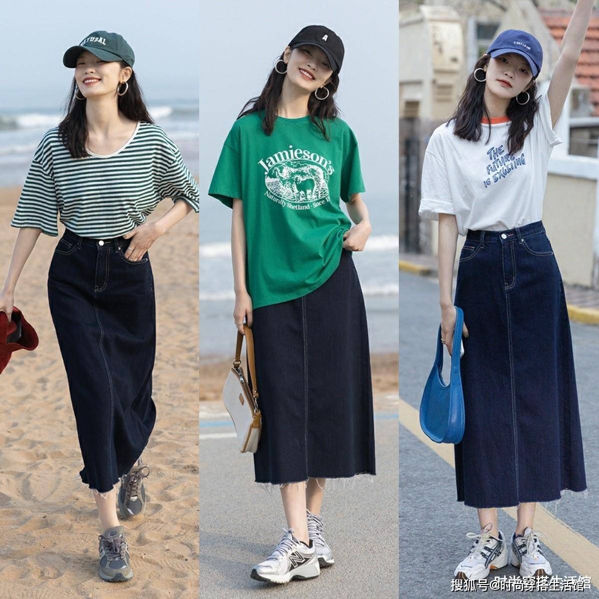 身材|怕热的女生，夏天这样穿T恤，优雅减龄又好看