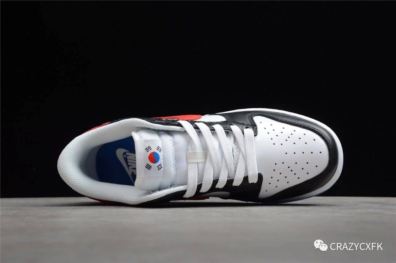 鞋材|耐克白红蓝鸳鸯 Nike Dunk Low South Korea 限定板鞋