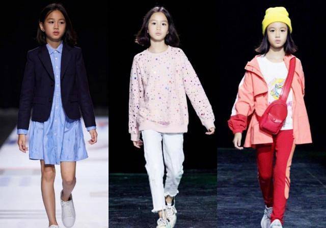 图案|钟丽缇一家四口穿亲子装拍大片，考拉甜美像妈，二女儿超模脸出众