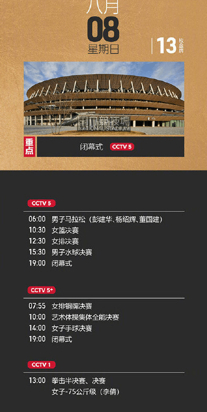 2021东京奥运会全部比赛赛程一览
