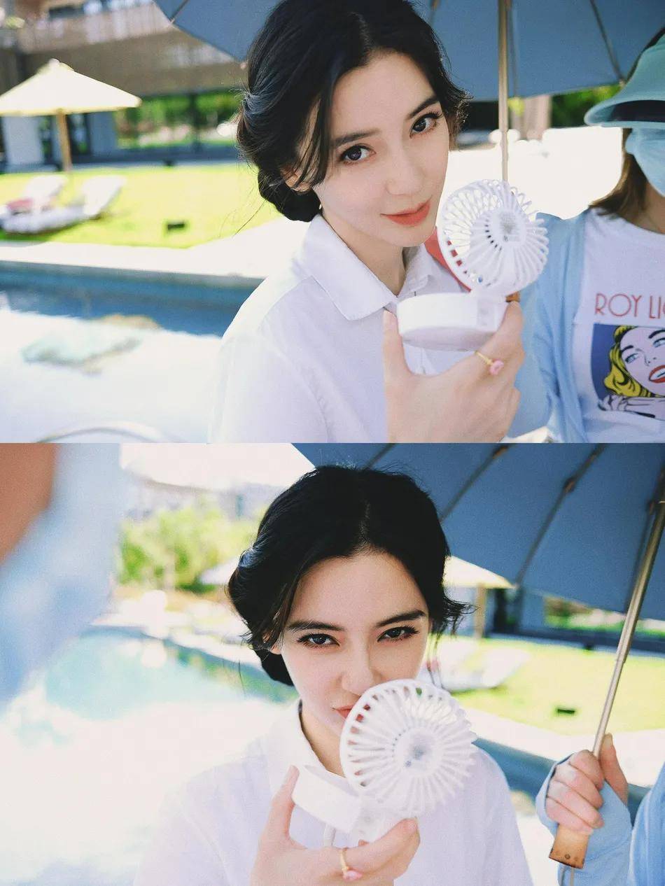 baby|杨颖高温下拍写真依然甜美！雪肤娇嫩靓丽魅力十足