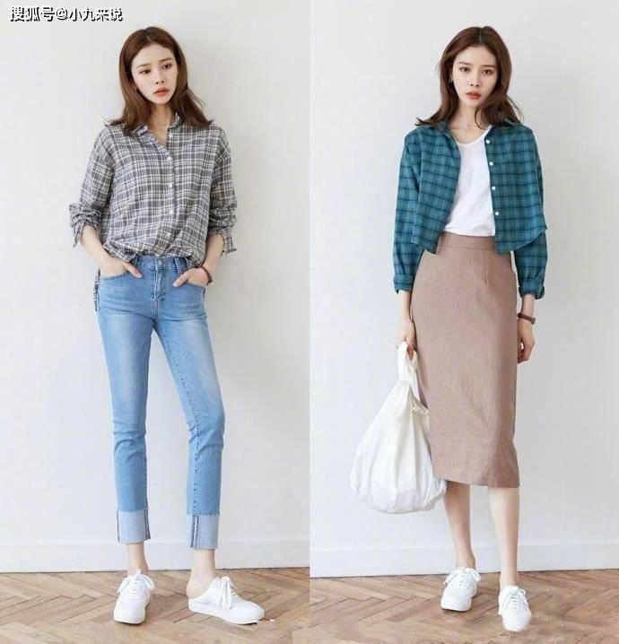 颜色|155cm穿搭成小高个，T恤衬衫阔腿裤+连衣裙，清爽显瘦又显高