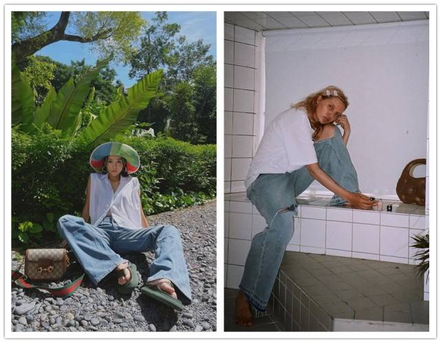 "|鲨鱼裤"退位让贤"!今年大火的牛仔阔腿裤太精致,打造最in穿搭