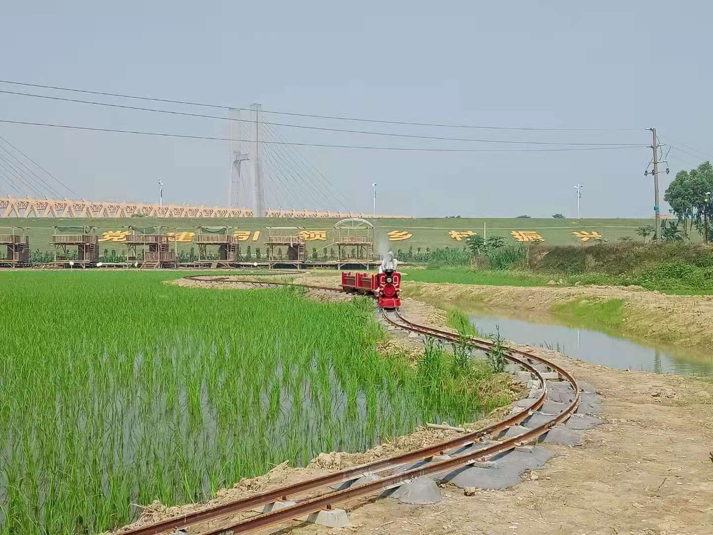 佛山三水稻田网红小火车三江缘