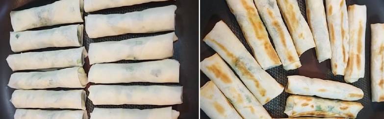 因为|快手早餐推荐,鸡蛋韭菜新吃法,无油,皮薄,每次都吃不够