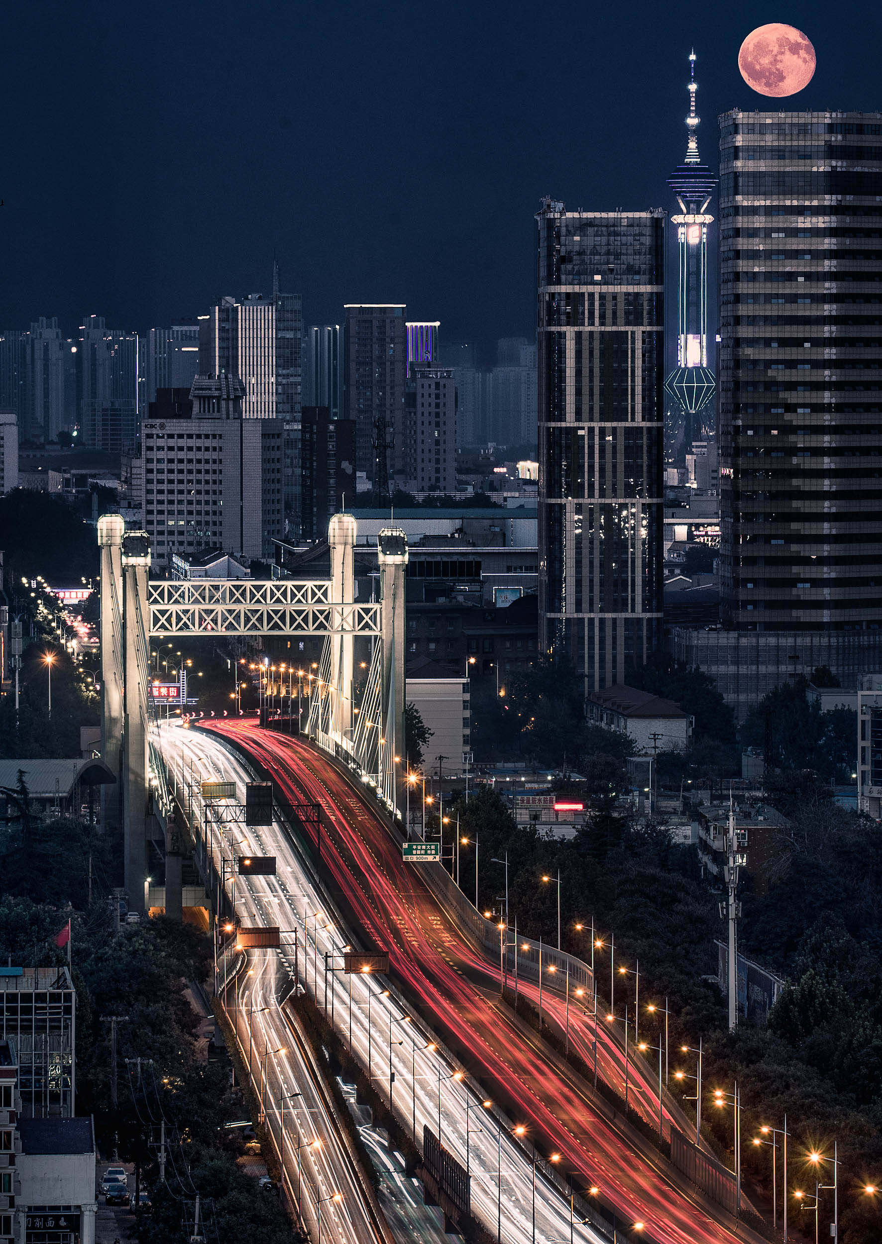 国际庄夜景图片