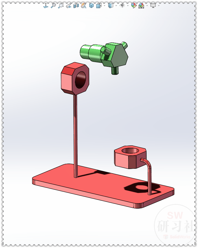 用solidworks制作的球面角传动装置
