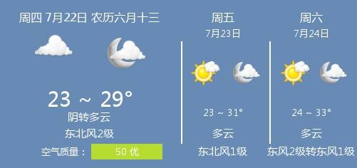 21年7月22日衡水的天气 东北风