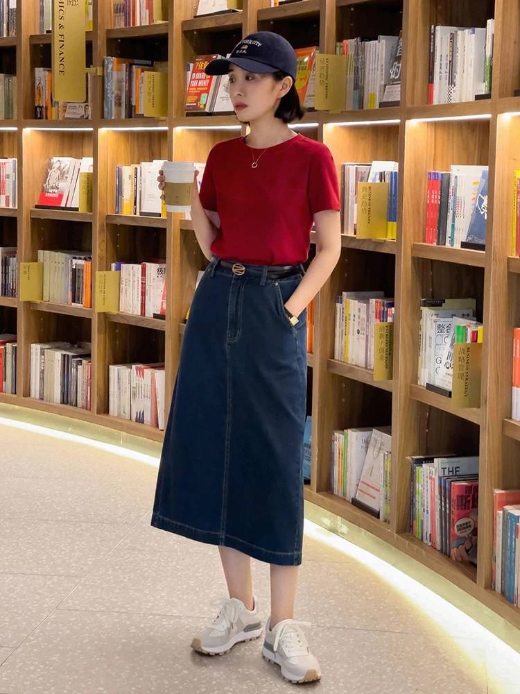 漂亮|155cm到160cm的女生怎么穿，T恤搭配半身裙显高显瘦，温柔优雅