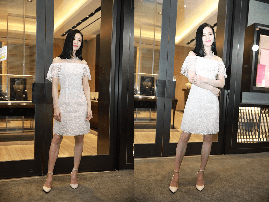 上半身|刘诗诗的身材颜值都太抗打，怼脸拍都没什么皱纹，穿丝绒裙太美了