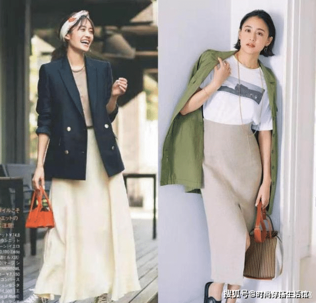 身材|今年火了一种搭配：叫“T恤+半裙”，时髦显瘦又高级，谁穿谁美
