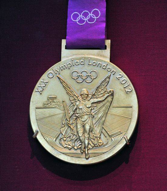 2012年伦敦奥运会金牌重量:410克,含金量:6克