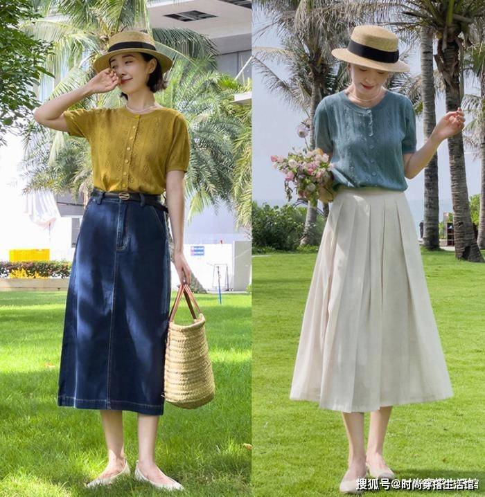 色彩|夏天不一定穿裙子才好看，今年流行“T恤+长裤”，适合40岁女人