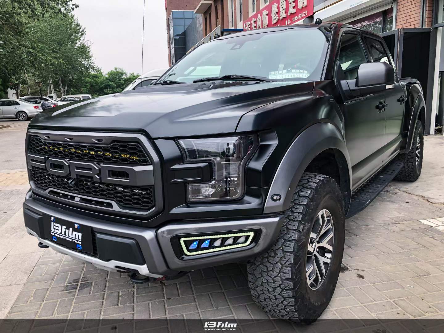 福特f150猛禽全车贴膜lbfilm改色膜陶瓷黑