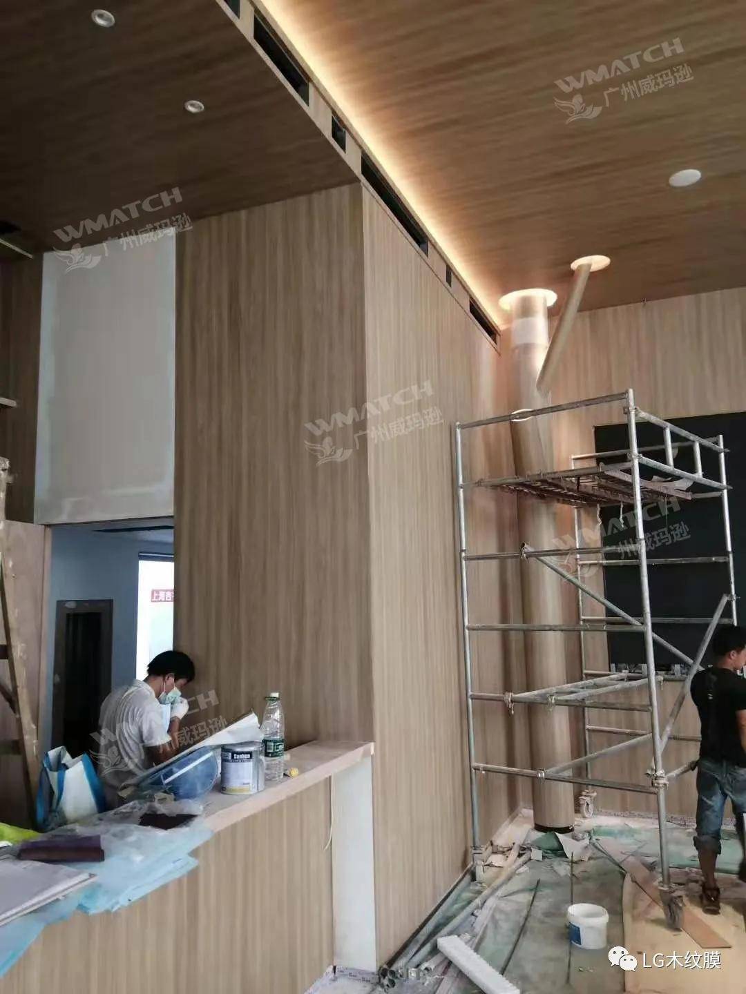 木纹膜的应用— "中海地产"贴膜施工项目案例欣赏
