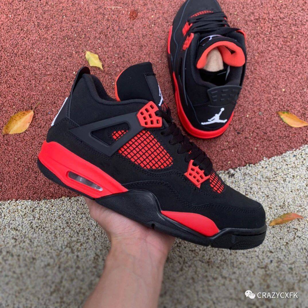 喬丹air jordan 4 retro red thunder 黑紅雷電喬丹籃球鞋