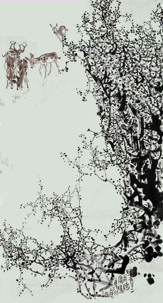 作品欣赏郑志宗先生与李苦禅儿子李燕先生在李苦禅纪念