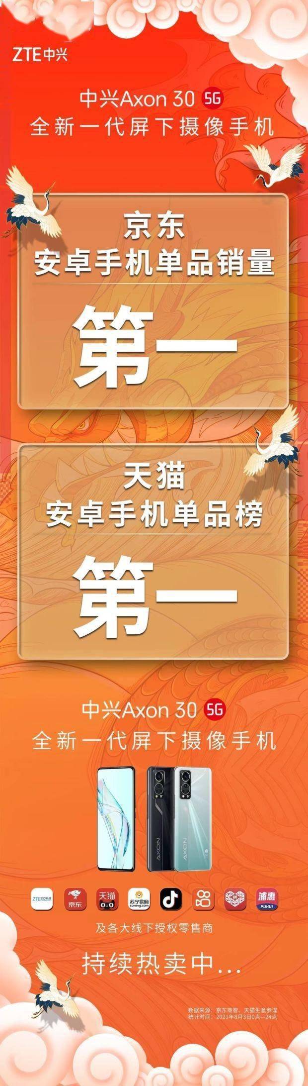 摄像|中兴Axon30热销中 登顶多个榜单第一！仅需2198元