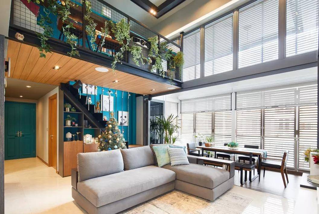 93㎡层高4米5挑空搭建楼板一层变两层多间双人书房让人羡慕